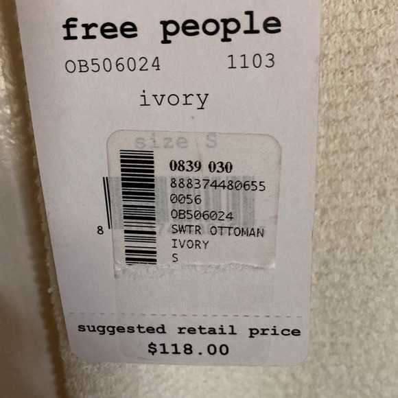 Free People Sleeveless Ottoman Top/Sweater, S - Picture 8 of 12